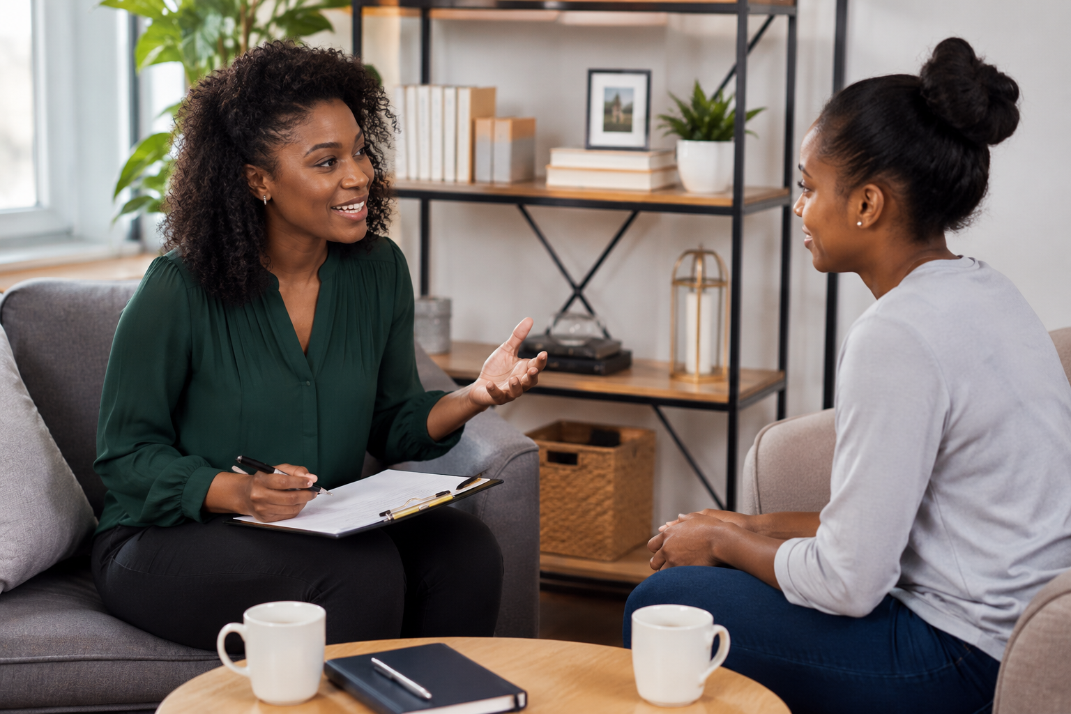 Coach in session with a client
